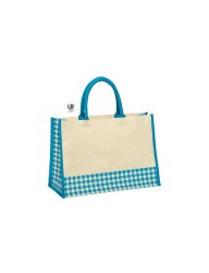 Τσάντα θαλάσσης 43 x 30 x 20εκ. (Faubourg) natural-turquoise